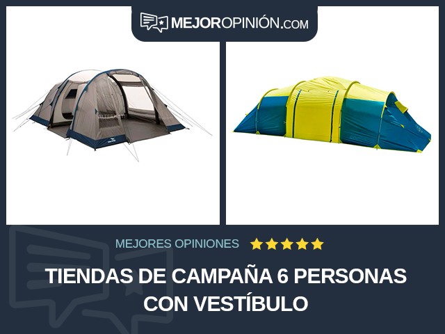 Tiendas de campaña 6 personas Con vestíbulo