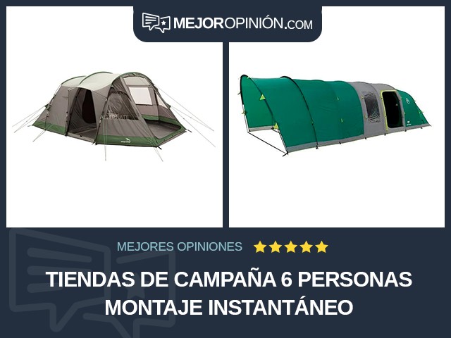 Tiendas de campaña 6 personas Montaje instantáneo