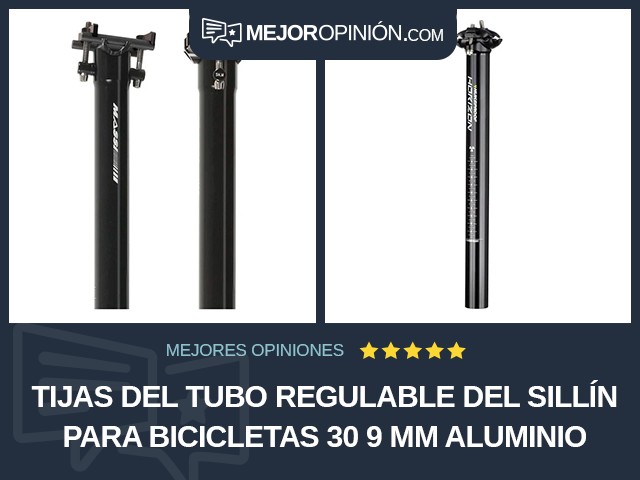 Tijas del tubo regulable del sillín para bicicletas 30 9 mm Aluminio