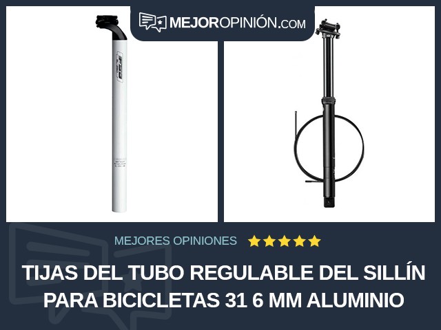 Tijas del tubo regulable del sillín para bicicletas 31 6 mm Aluminio