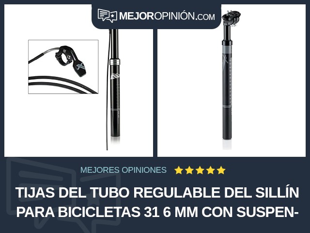 Tijas del tubo regulable del sillín para bicicletas 31 6 mm Con suspensión