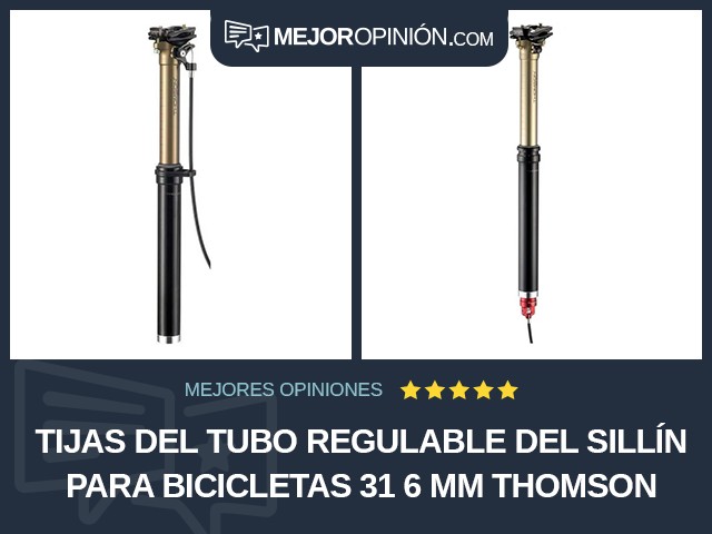 Tijas del tubo regulable del sillín para bicicletas 31 6 mm Thomson