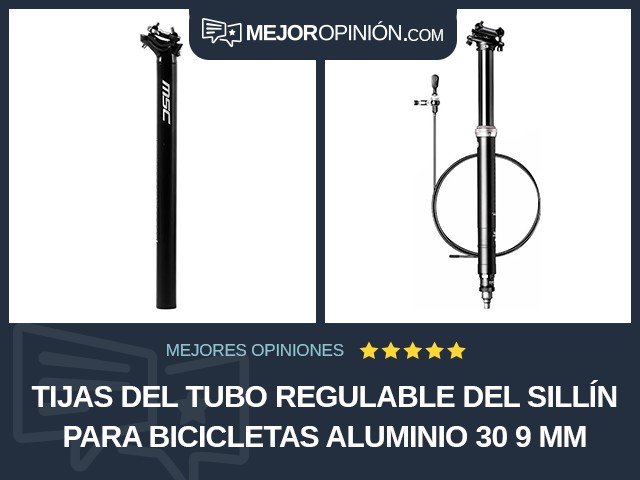 Tijas del tubo regulable del sillín para bicicletas Aluminio 30 9 mm