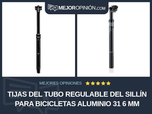 Tijas del tubo regulable del sillín para bicicletas Aluminio 31 6 mm