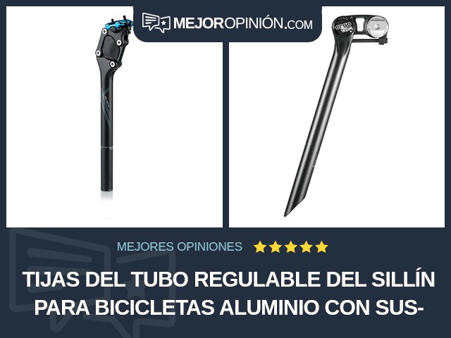 Tijas del tubo regulable del sillín para bicicletas Aluminio Con suspensión