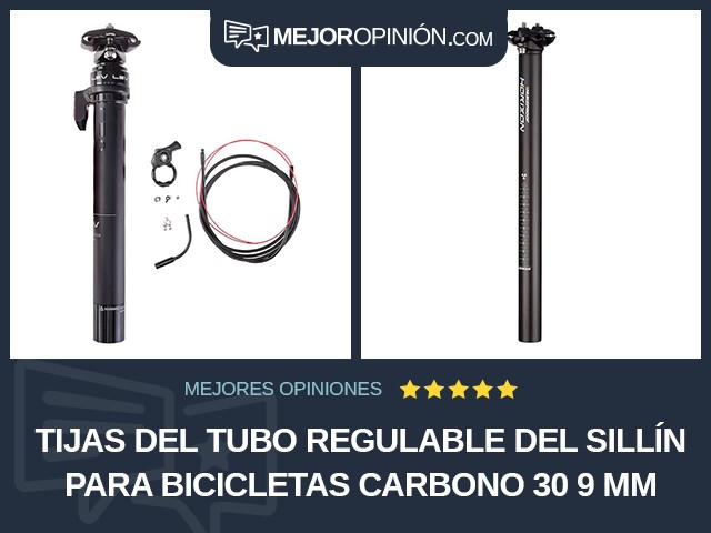 Tijas del tubo regulable del sillín para bicicletas Carbono 30 9 mm