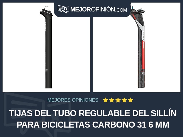 Tijas del tubo regulable del sillín para bicicletas Carbono 31 6 mm