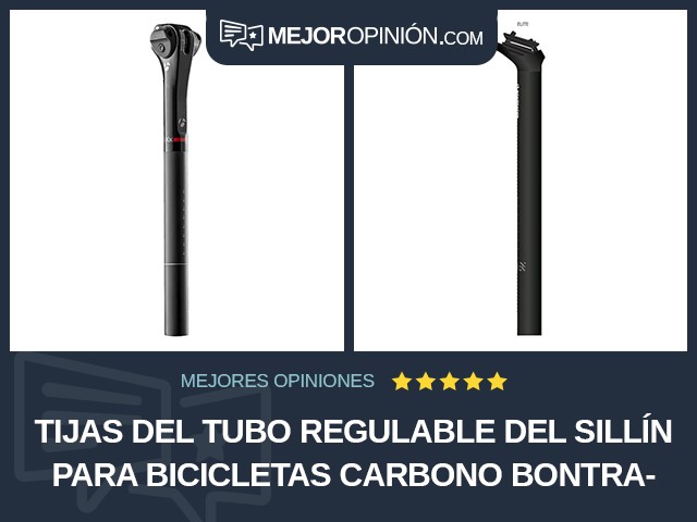 Tijas del tubo regulable del sillín para bicicletas Carbono Bontrager