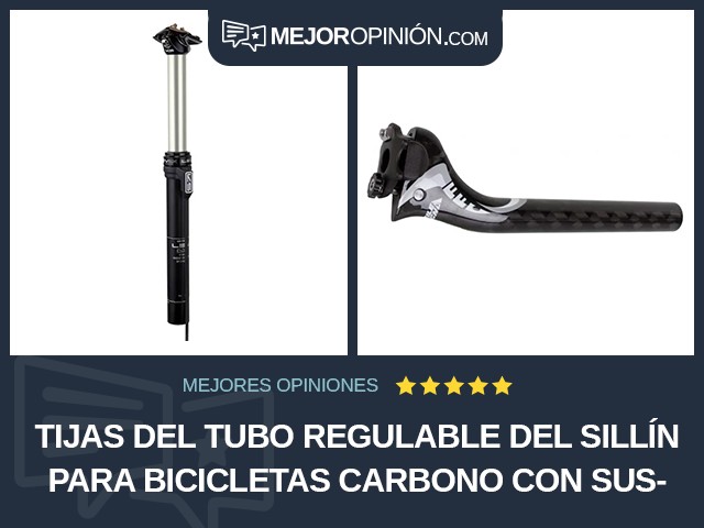 Tijas del tubo regulable del sillín para bicicletas Carbono Con suspensión