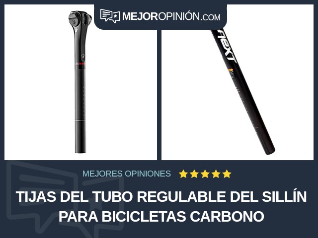 Tijas del tubo regulable del sillín para bicicletas Carbono