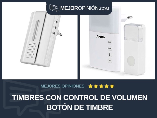 Timbres Con control de volumen Botón de timbre