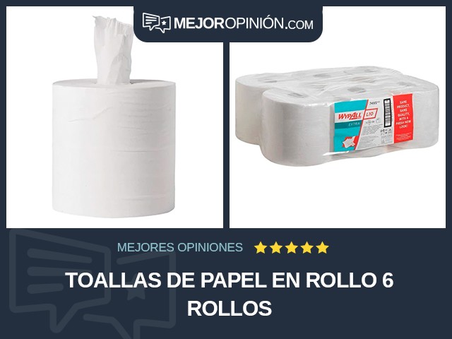 Toallas de papel En rollo 6 rollos