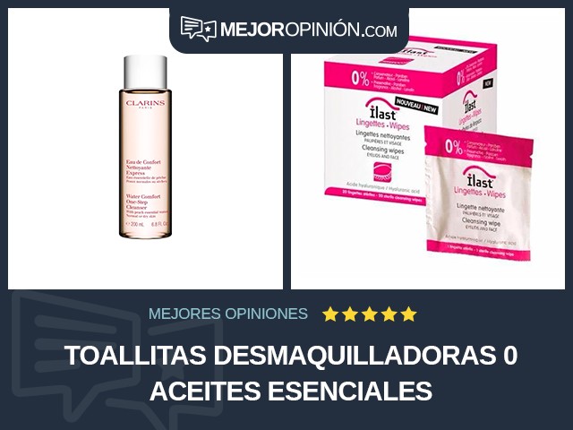 Toallitas desmaquilladoras 0 Aceites esenciales