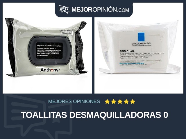 Toallitas desmaquilladoras 0