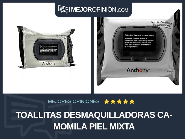 Toallitas desmaquilladoras Camomila Piel mixta