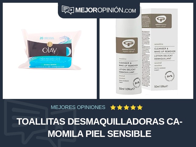 Toallitas desmaquilladoras Camomila Piel sensible