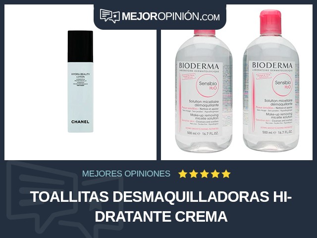 Toallitas desmaquilladoras Hidratante Crema