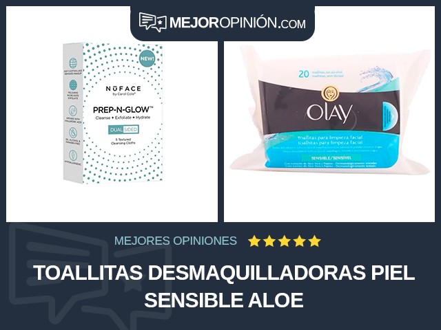 Toallitas desmaquilladoras Piel sensible Aloe