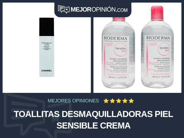 Toallitas desmaquilladoras Piel sensible Crema