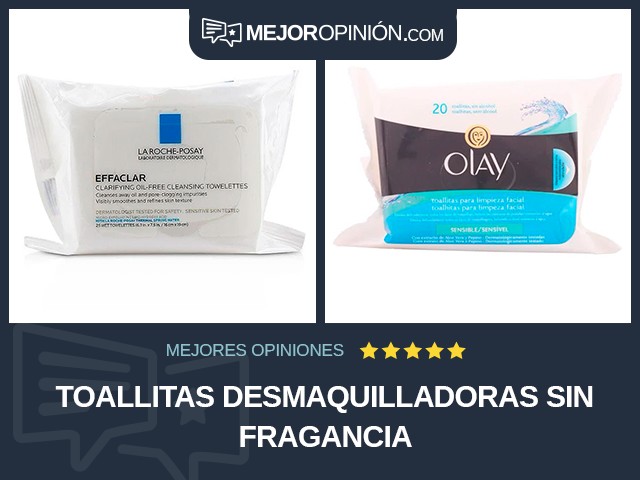 Toallitas desmaquilladoras Sin fragancia