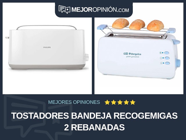 Tostadores Bandeja recogemigas 2 rebanadas