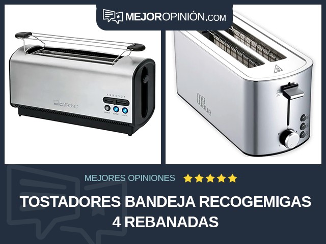 Tostadores Bandeja recogemigas 4 rebanadas