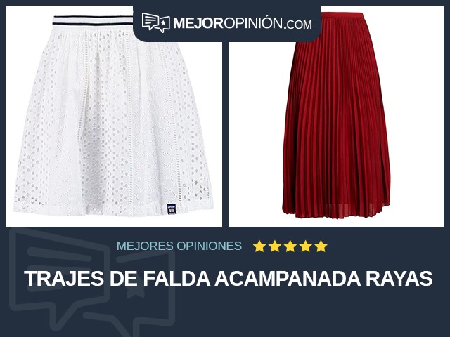 Trajes de falda Acampanada Rayas