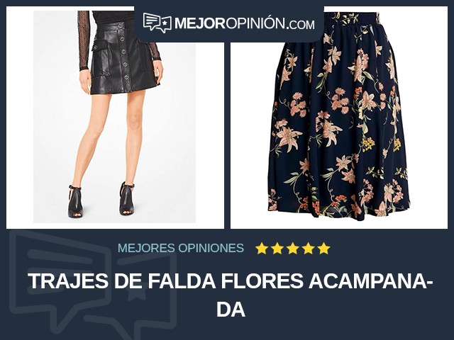 Trajes de falda Flores Acampanada