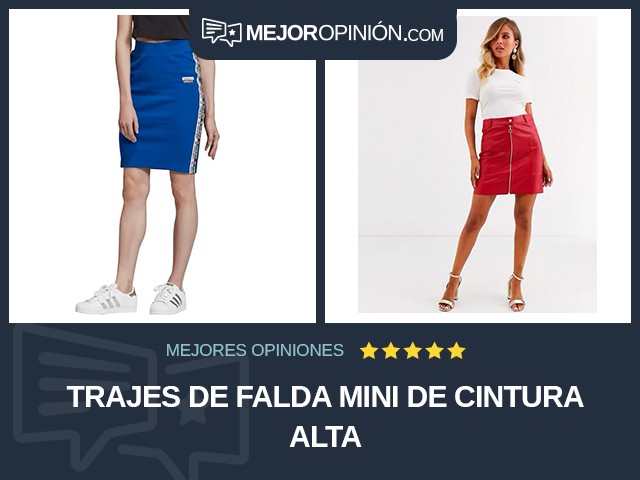 Trajes de falda Mini De cintura alta