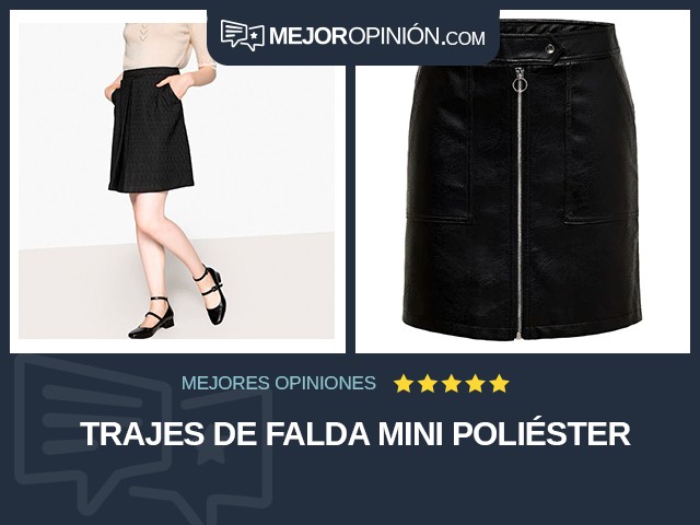 Trajes de falda Mini Poliéster