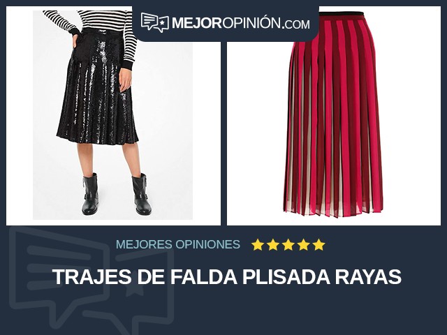 Trajes de falda Plisada Rayas