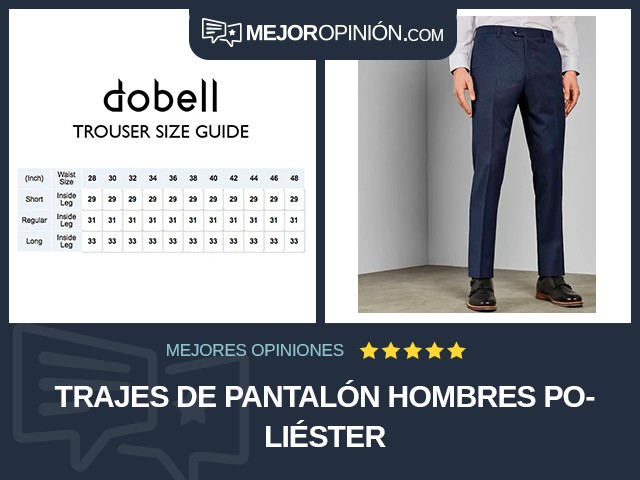 Trajes de pantalón Hombres Poliéster