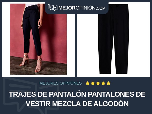 Trajes de pantalón Pantalones de vestir Mezcla de algodón