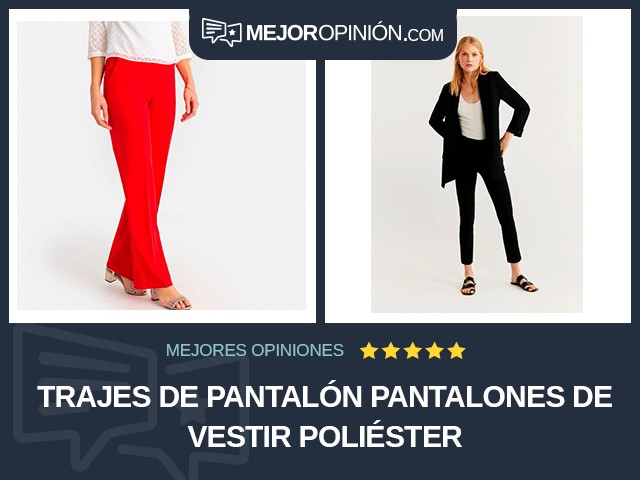 Trajes de pantalón Pantalones de vestir Poliéster