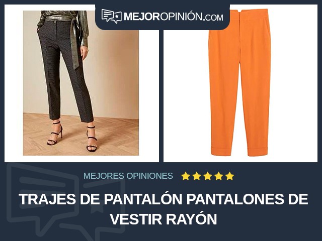 Trajes de pantalón Pantalones de vestir Rayón