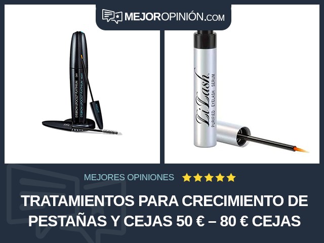 Tratamientos para crecimiento de pestañas y cejas 50 € – 80 € Cejas