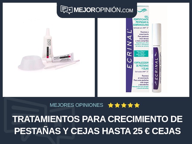 Tratamientos para crecimiento de pestañas y cejas Hasta 25 € Cejas