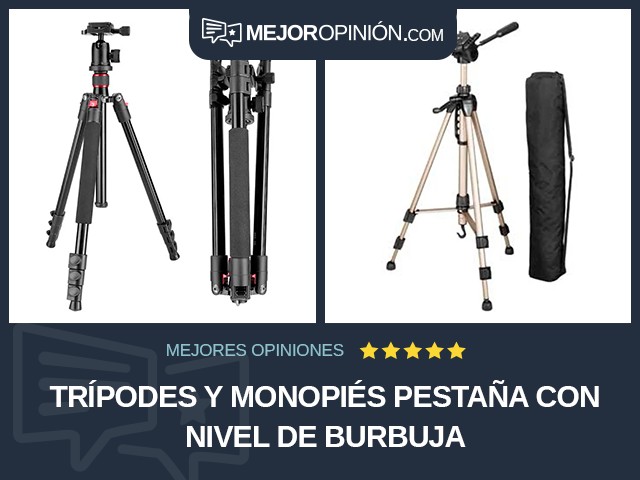 Trípodes y monopiés Pestaña Con nivel de burbuja