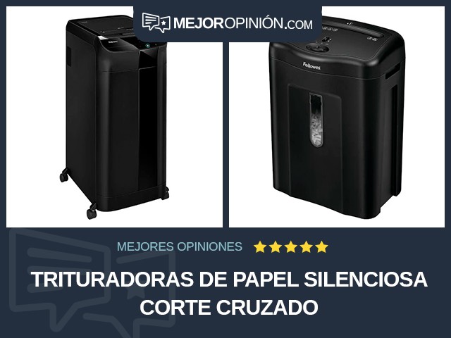 Trituradoras de papel Silenciosa Corte cruzado