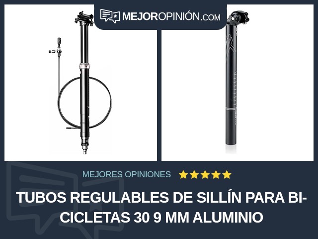 Tubos regulables de sillín para bicicletas 30 9 mm Aluminio