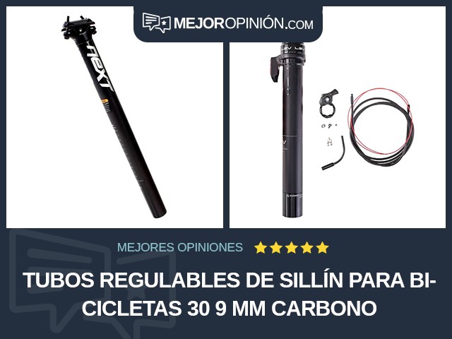 Tubos regulables de sillín para bicicletas 30 9 mm Carbono