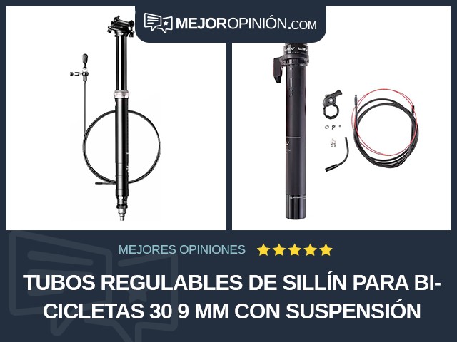 Tubos regulables de sillín para bicicletas 30 9 mm Con suspensión