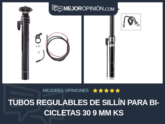 Tubos regulables de sillín para bicicletas 30 9 mm KS