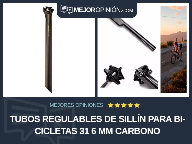 Tubos regulables de sillín para bicicletas 31 6 mm Carbono