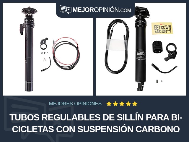 Tubos regulables de sillín para bicicletas Con suspensión Carbono