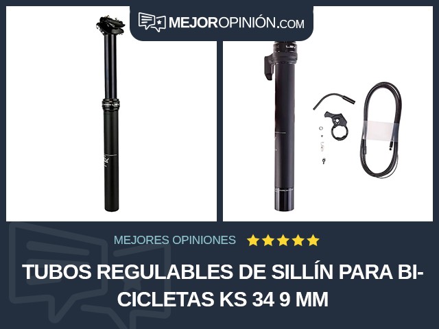 Tubos regulables de sillín para bicicletas KS 34 9 mm