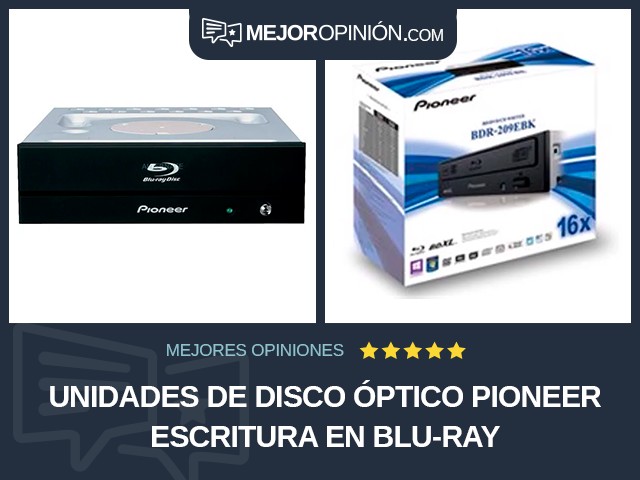 Unidades de disco óptico Pioneer Escritura en Blu-ray