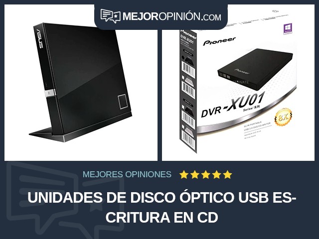 Unidades de disco óptico USB Escritura en CD