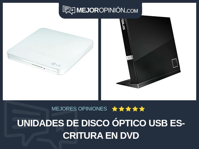 Unidades de disco óptico USB Escritura en DVD