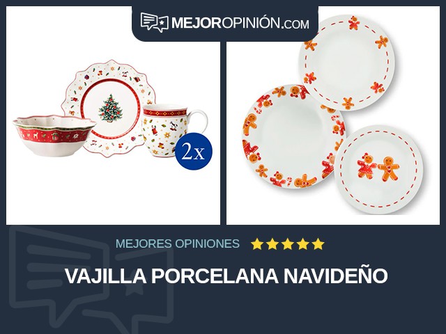 Vajilla Porcelana Navideño